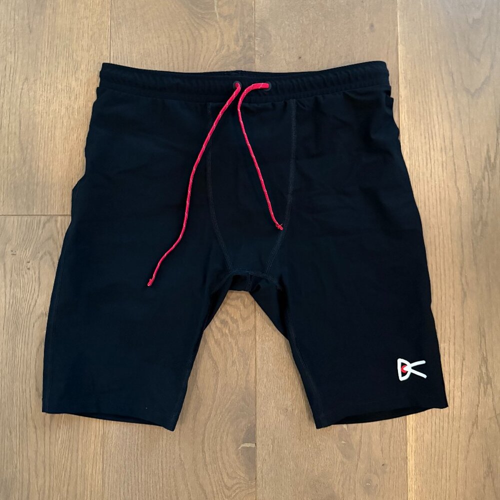 District Vision Tom Tom Running Half Tights, men's medium, black